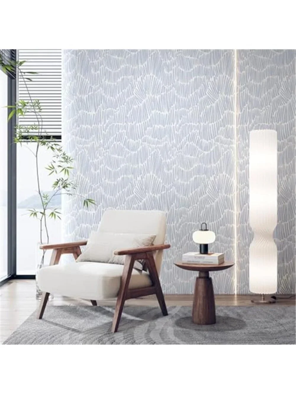 Blue White Peel Stick Wallpaper Removable Vinyl Contact Paper Wall Decor